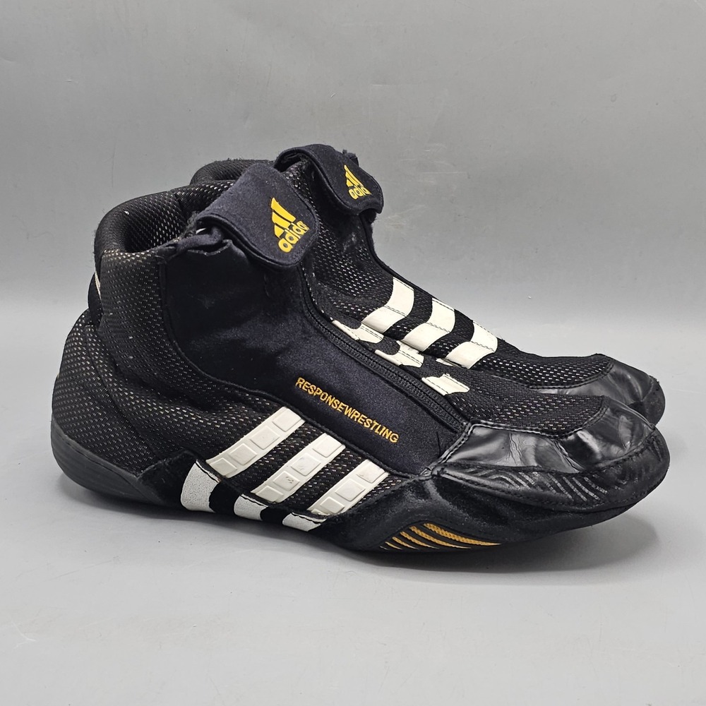 Adidas Response Wrestling Shoes Black Tie & Zip-Up Men's 11 2007 Gold